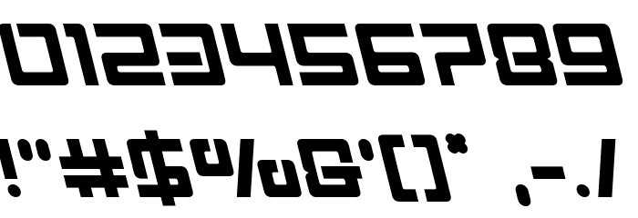 Early Warning Leftalic Font OTHER CHARS
