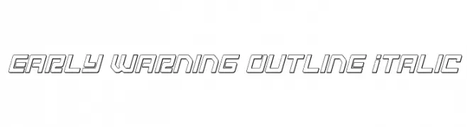 Early Warning Outline Italic  フリーフォントのダウンロード