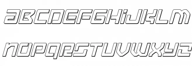 Early Warning Outline Italic Fonte MAIÚSCULAS