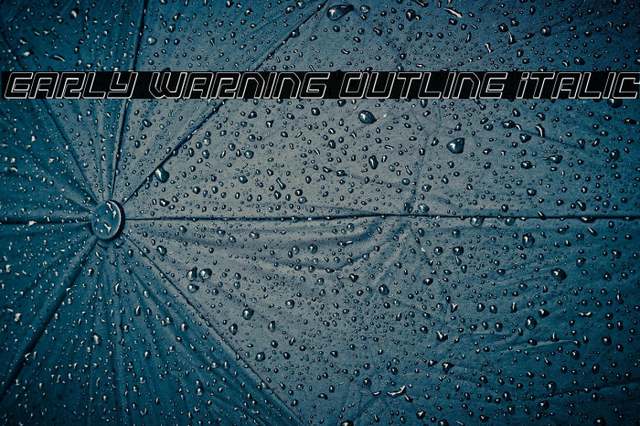 Early Warning Outline Italic Example 1