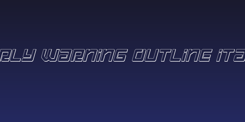 Early Warning Outline Italic Social Header