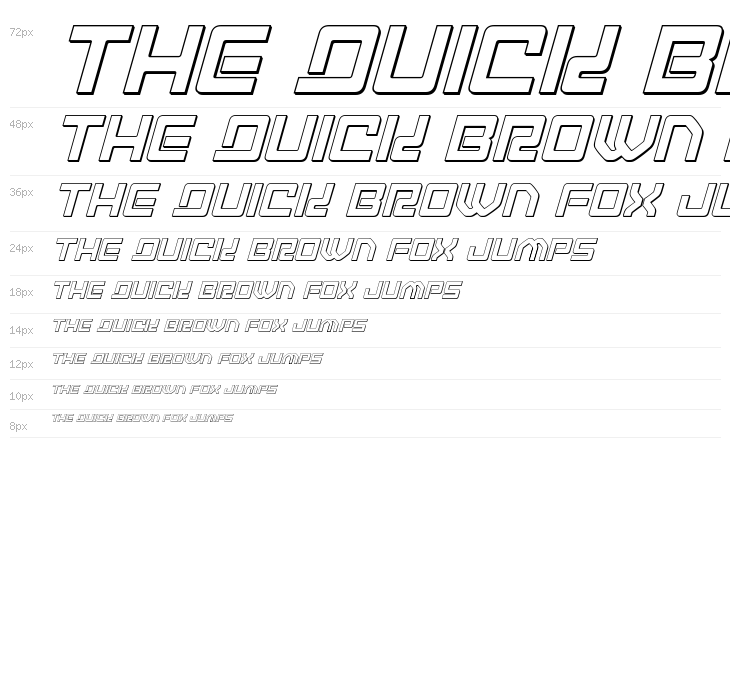 Early Warning Outline Italic Waterfall