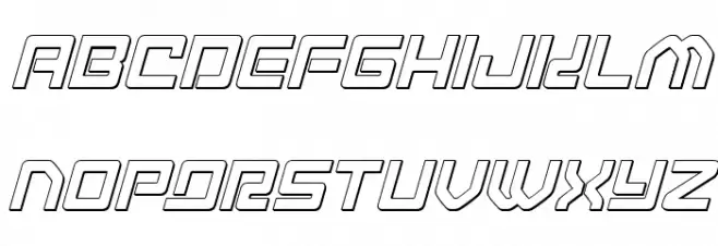 Early Warning Outline Italic Font LOWERCASE