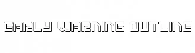 Early Warning Outline  フリーフォントのダウンロード