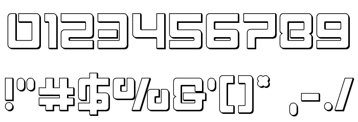 Early Warning Outline Font OTHER CHARS