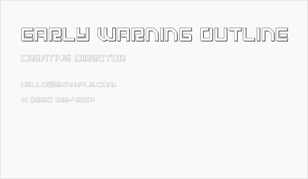 Early Warning Outline Business Card
