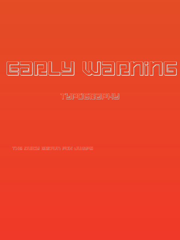Early Warning Outline Poster
