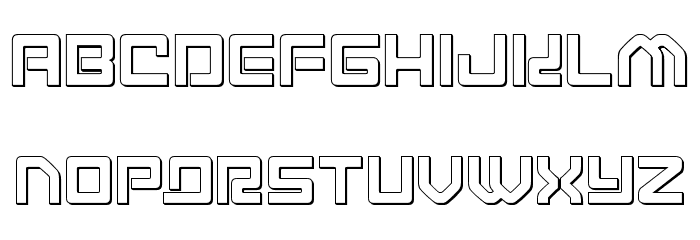 Early Warning Outline Font LOWERCASE
