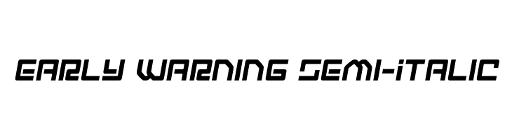 Early Warning Semi-Italic  les polices de caractères gratuit tlcharger