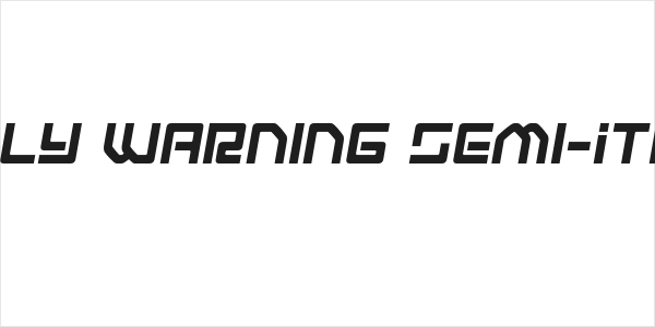 Early Warning Semi-Italic Logo