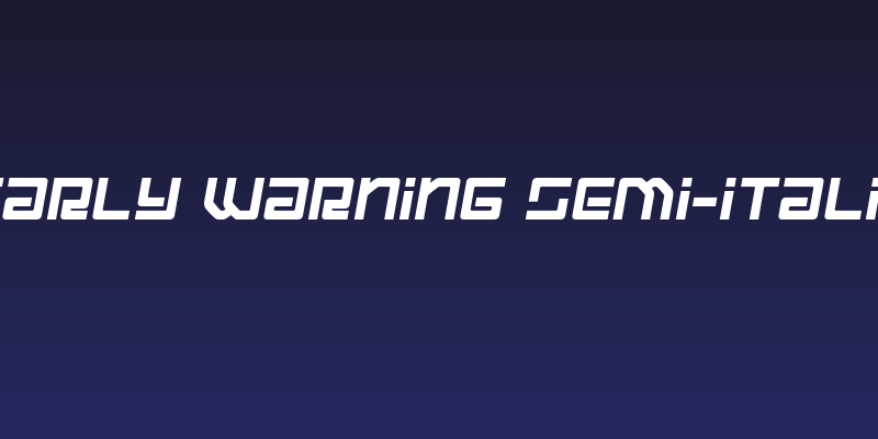 Early Warning Semi-Italic Social Header