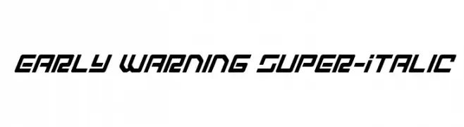 Early Warning Super-Italic  フリーフォントのダウンロード