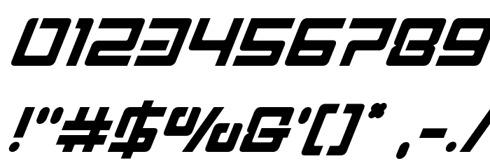 Early Warning Super-Italic Font OTHER CHARS