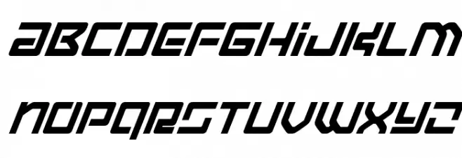 Early Warning Super-Italic Шрифта ВЕРХНИЙ