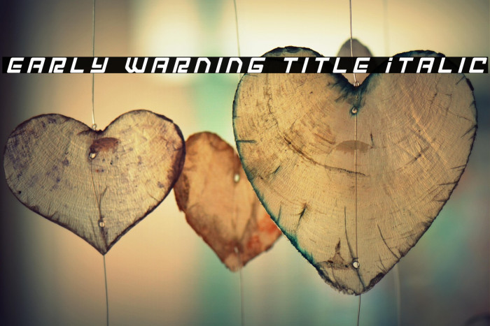 Early Warning Title Italic Example 3