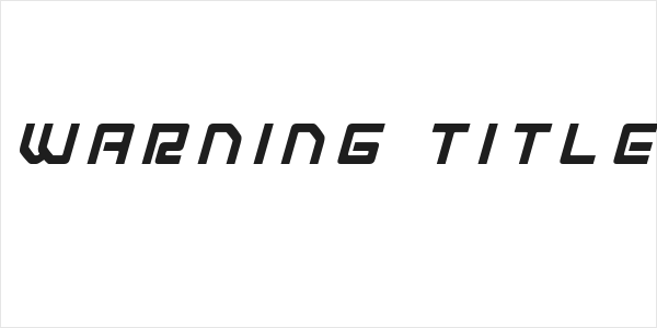Early Warning Title Italic Logo