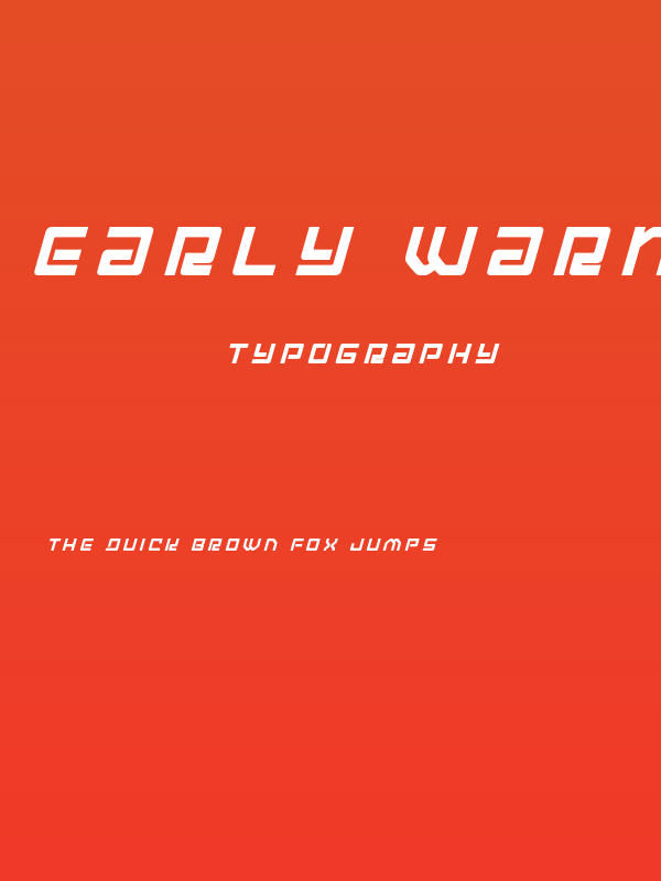 Early Warning Title Italic Poster
