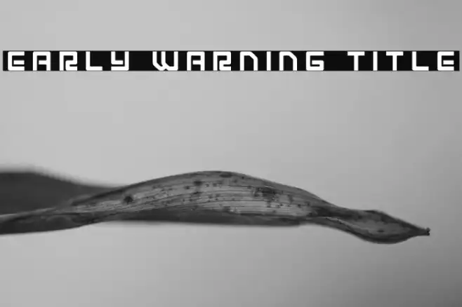 Early Warning Title Example 1