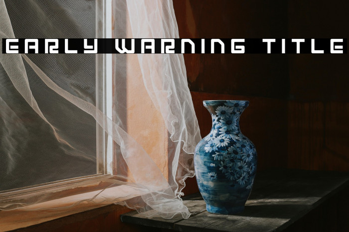 Early Warning Title Example 2