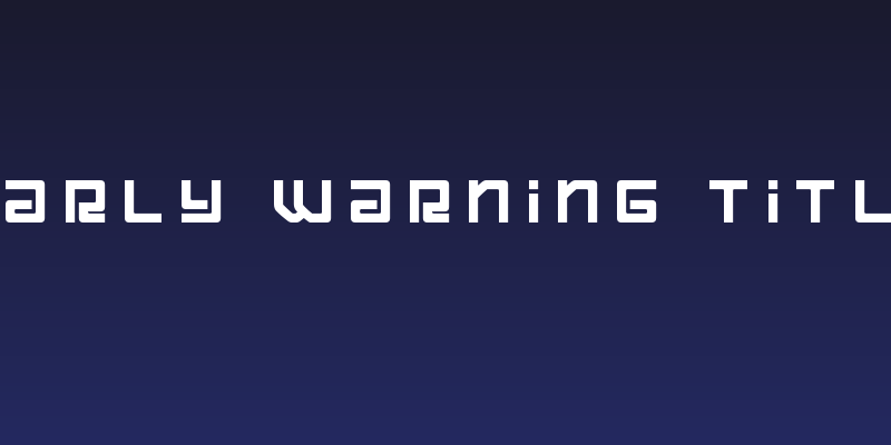 Early Warning Title Social Header