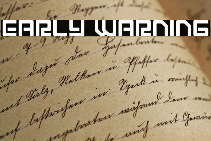 Early Warning Example 2