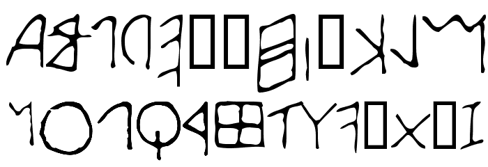 Early Western Greek फ़ॉन्ट लोअरकेस