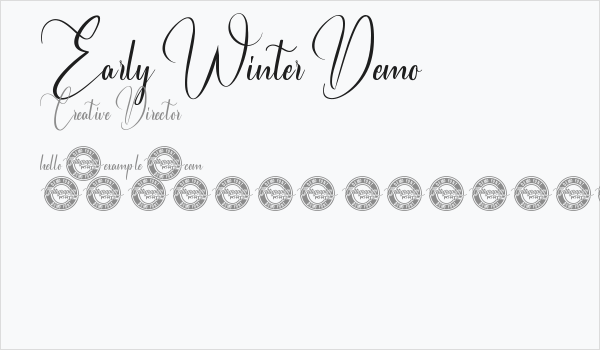 Early Winter Demo Business Card