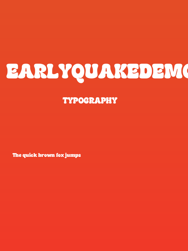EarlyQuakeDEMO-Regular Poster