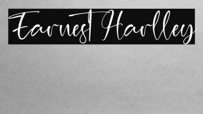 Earnest Harlley Font examples