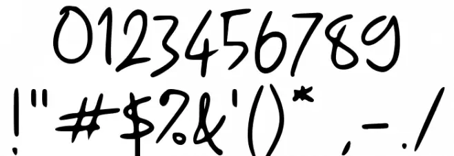 Earning $ Font OTHER CHARS