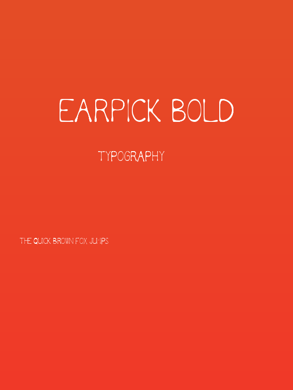 Earpick Bold Poster