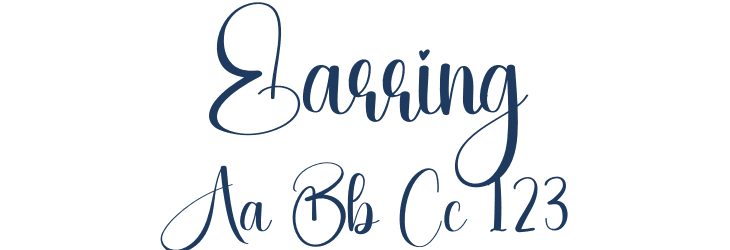 Earring Font Preview