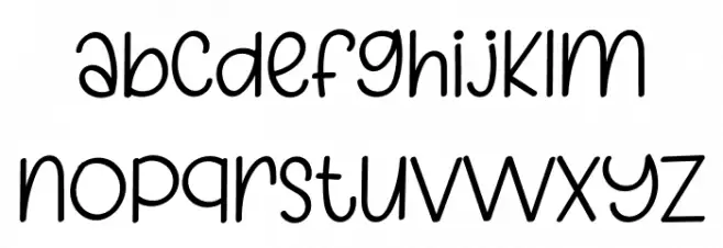 Earter Unicorn Schriftart Kleinbuchstaben