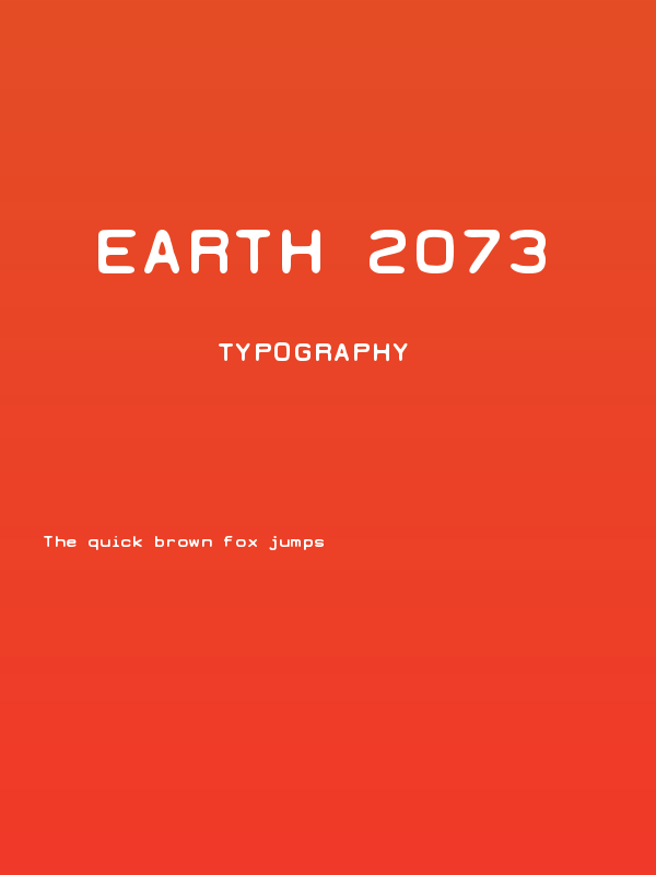 Earth 2073 Poster