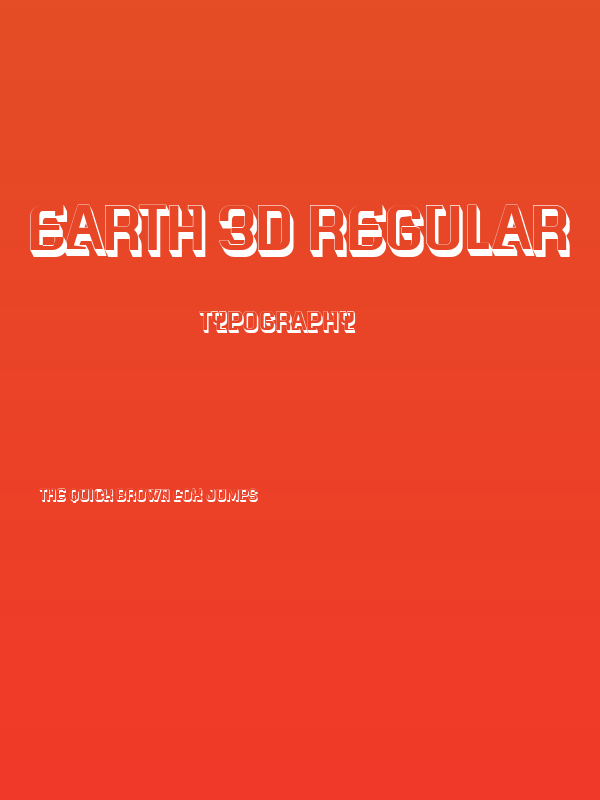 Earth 3D Regular Poster