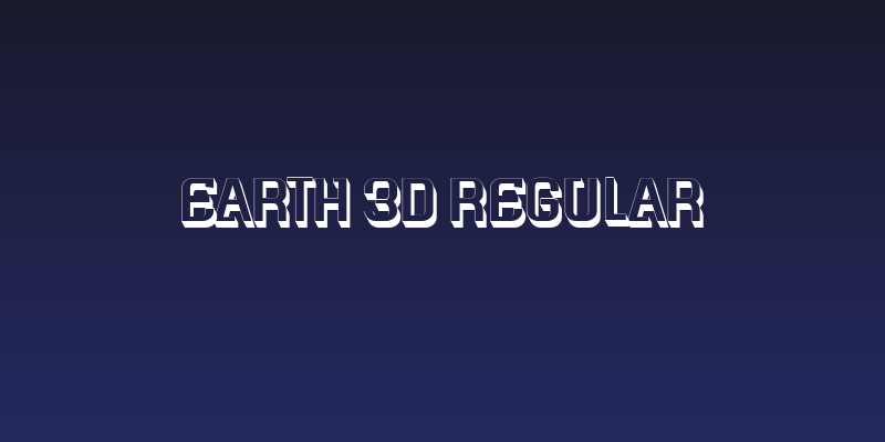 Earth 3D Regular Social Header
