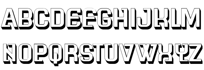 Earth 3D Regular Font LOWERCASE