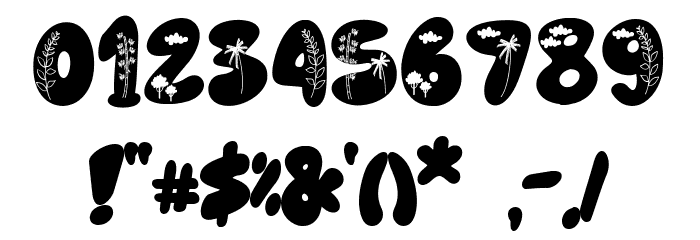 Earth Days - personal use Font OTHER CHARS