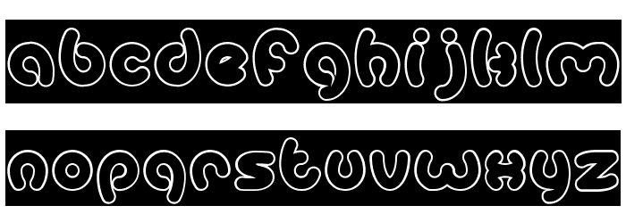 Earth Heart-Hollow-Inverse Font LOWERCASE