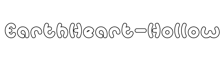 Earth Heart-Hollow  Frei Schriftart Herunterladen