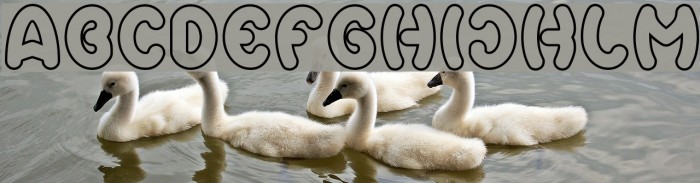 Earth Heart-Hollow Font examples