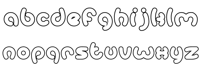 Earth Heart-Hollow Font LOWERCASE