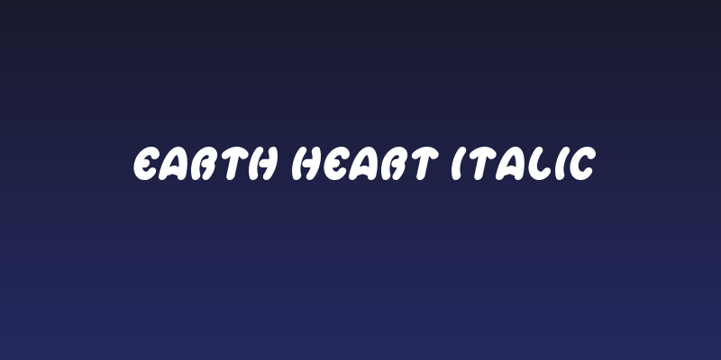 Earth Heart Italic Social Header