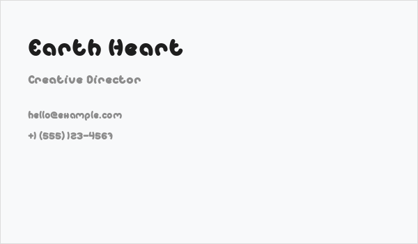 Earth Heart Business Card