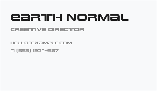 Earth Normal Business Card