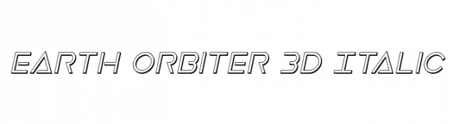Earth Orbiter 3D Italic  font caratteri gratis