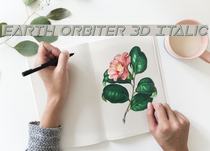 Earth Orbiter 3D Italic Font examples