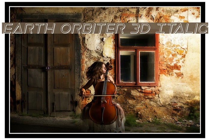 Earth Orbiter 3D Italic Font examples