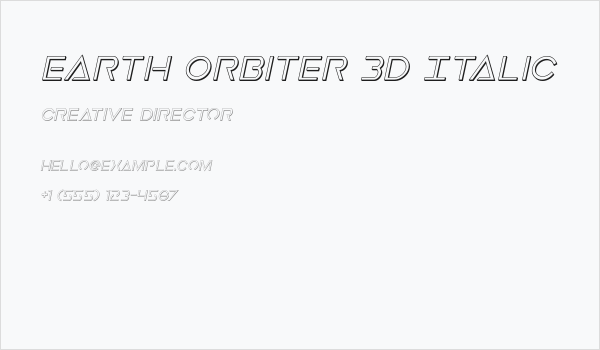 Earth Orbiter 3D Italic Business Card