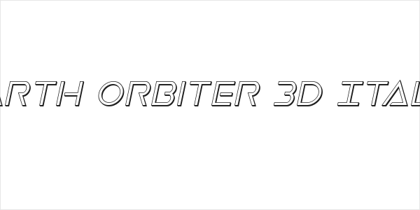 Earth Orbiter 3D Italic Logo